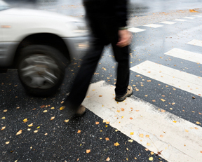 Person Walking Hit by Car